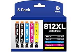 Belietop 812XL Remanufactured Ink Cartridges Combo Pack Compatible with 812XL 812 XL High Yield Ink Cartridge to use with WF-