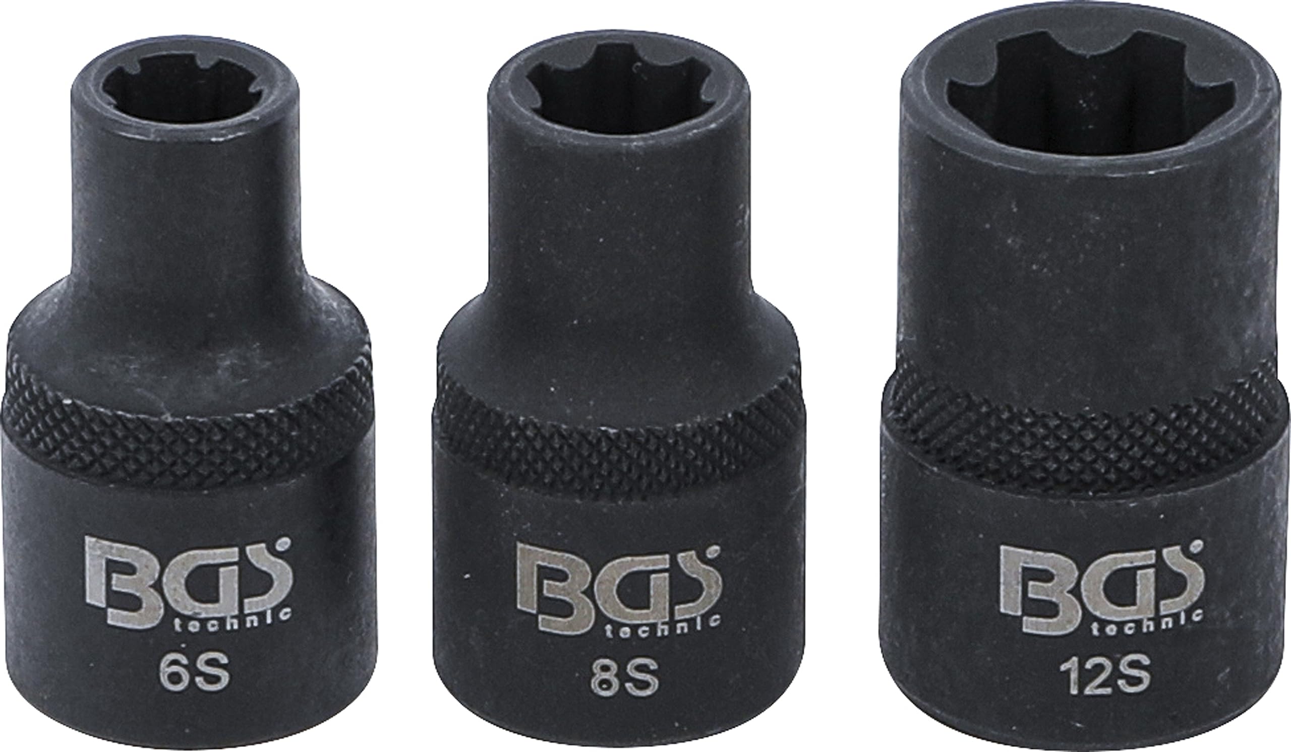 BGS 9336 | Socket Set | spline profile (for RIBE) M6S, M8S, M12S | 3 pcs.