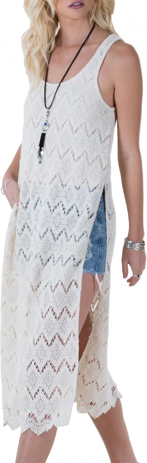 white crochet tank