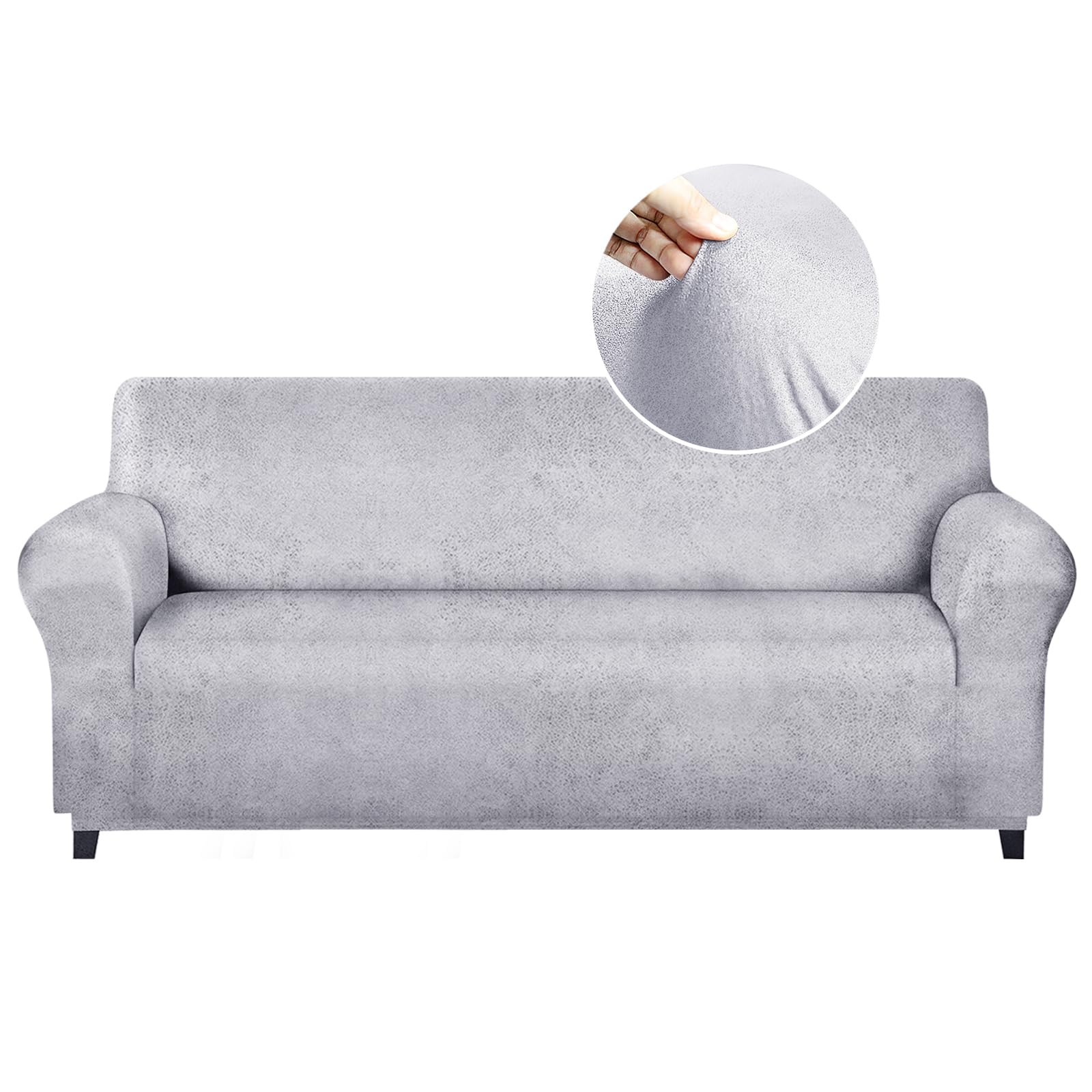 Photo 1 of molasofa Sofa Covers - Couch Cover for Leather Couch, Soft and Washable Sofa Covers with Leather-Like Quality. Non-Pilling, Non-Slip 1-Piece Couch Cover for Dogs, Cats, and Kids (Marbling)
