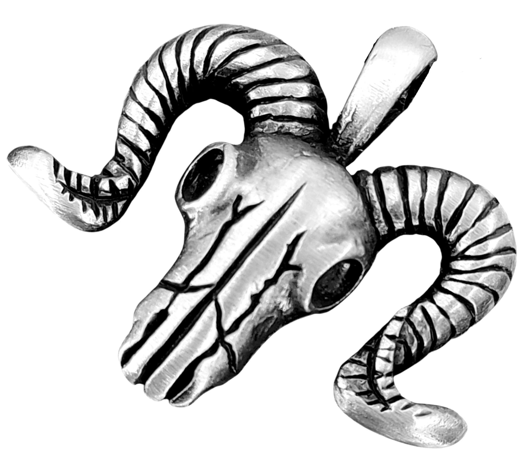 Kiss of Leather Pewter Aries Head Pendant No. 116