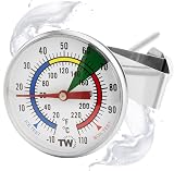 Thermometer World Milk Thermometer with 175 mm Stainless Probe Clip Barista view 5
