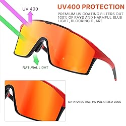 YOZISS Cycling Glasses Polarized Sports Sunglasses
