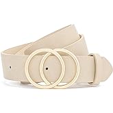 Earnda Women's Leather Belt Fashion Soft Faux Leather Waist Belts For Jeans Dress