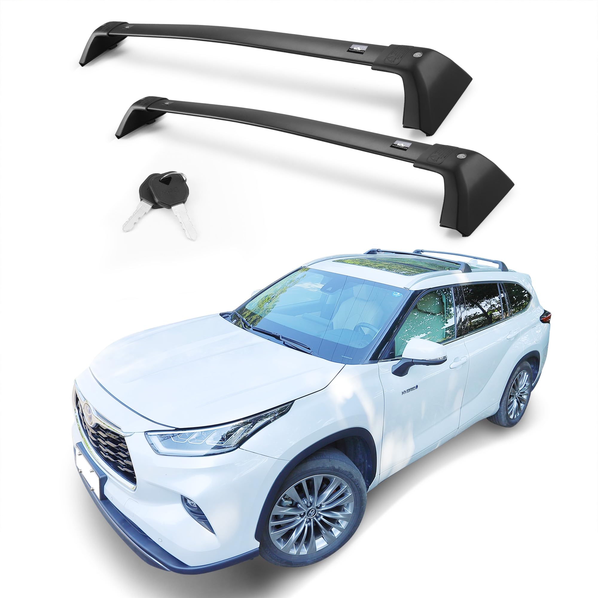 Photo 1 of Autekcomma Heavy Duty Roof Rack Cross Bars Replacement for Highlander 2020-2026(not fit LE Models & Grand Highlander),Anti Theft Mechanism Lock with Max 260 lbs Loading Weight Crossbars