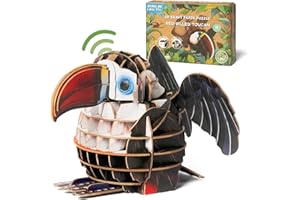 MAKEBUG Red-Billed Toucan Bird 3D Paper Puzzle for Kids, Animal Puzzle with Sound, Best Gift for Girls, Crafts for Girls Age 8-12 Years Old…