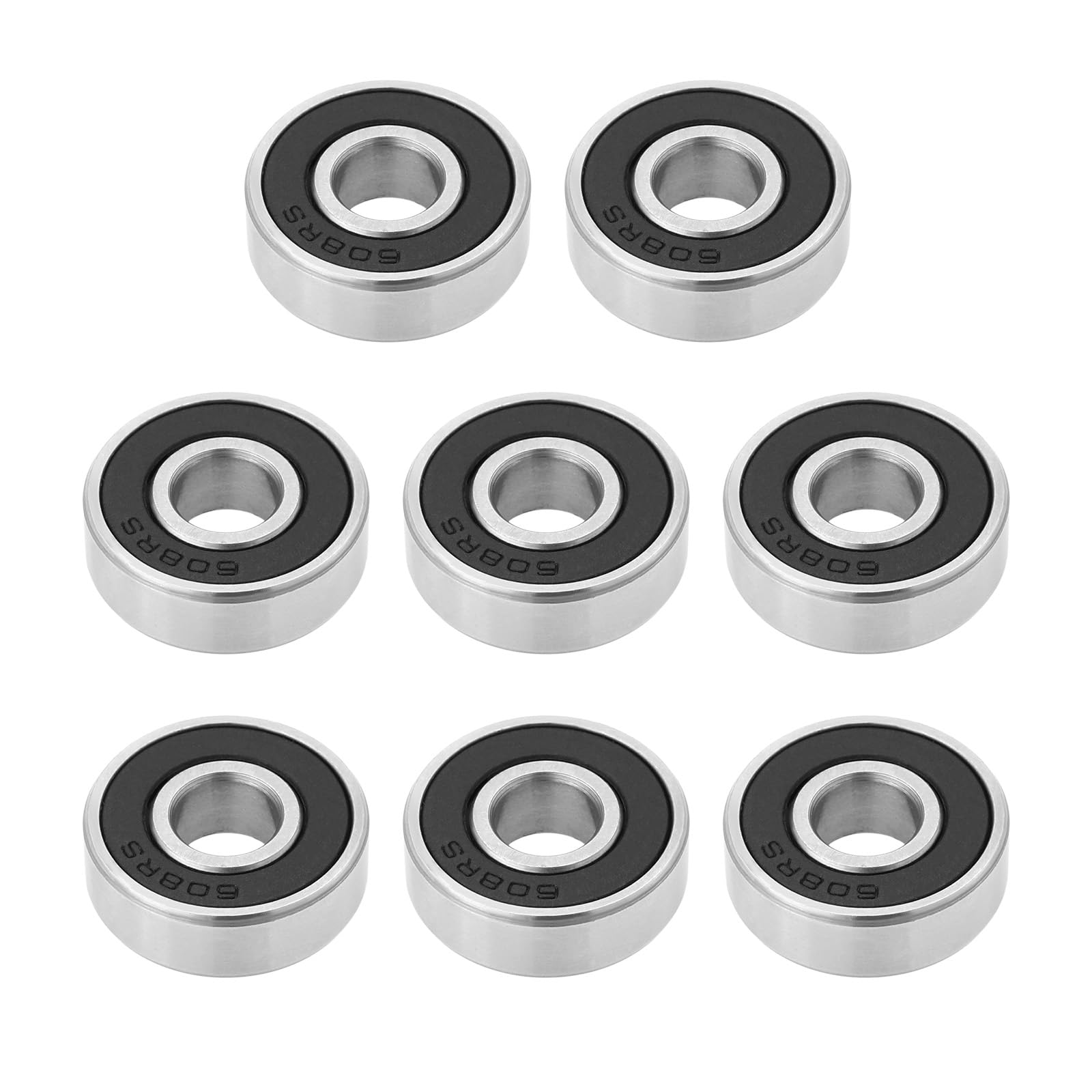 VGOL 8 Pcs 608-2RS 22mm Ceramic Skateboard Bearings Stainless Steel Shielded High Speed Wear Resistant for Skate Skateboard Wheel