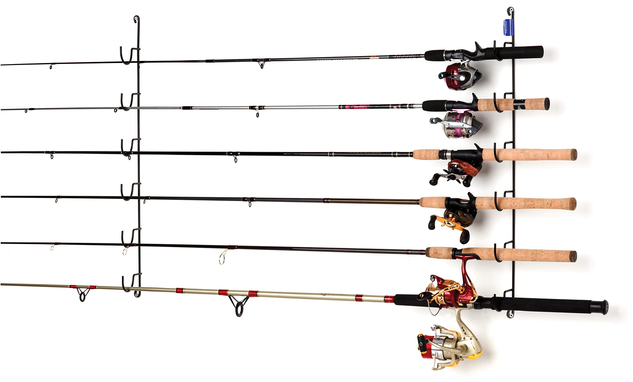 Rack'em Horizontal 6-Rod Fishing Rod Rack