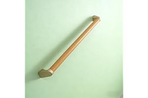 FIRMETAL 7 FT Modern Aluminum Handrail Set - ADA Compliant Indoor & Outdoor Stair Railing. 1.4" Diameter Grab Bar. Wall-Mounted with 90°Wall Return End. Ideal for Safe Grip，Rust Free(Cherry Wood Grain, 7 FT)