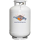 Flame King YSN420ASME 420LB (120 Gallon) ASME Vertical Steel Propane Tank, White