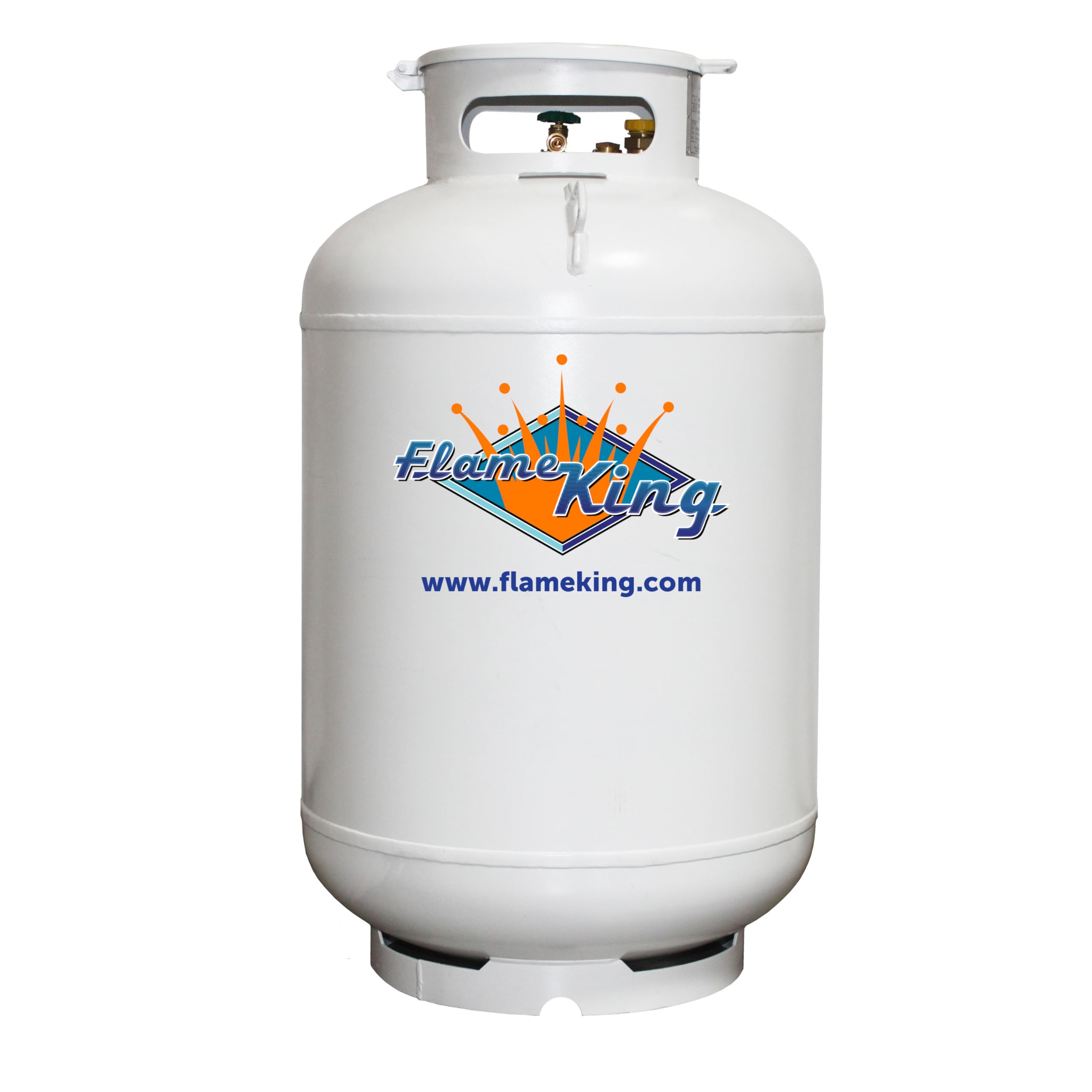 Photo 1 of Flame King YSN420ASME 420LB (120 Gallon) ASME Vertical Steel Propane Tank, White