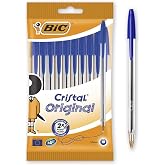 Bic Cristal Original Ballpoint Pens Medium Point 1.0mm Blue Pack of 10