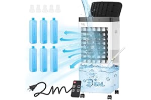 BEAUTYFAN Air Conditioners, 2024 Upgraded Portable Air Conditioner with 3 Gal Water Tank, Air Conditioner Portable for Room with 6 Ice Box, 3-in-1 Super Wind Quiet Swamp Cooler, AC for Room/Bedroom/Garage75