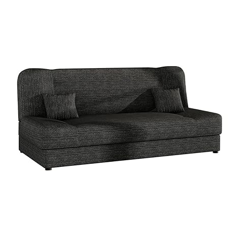 Schlafsofa Jonas, Sofa mit Bettkasten und Schlaffunktion, Bettsofa, Dauerschläfer-Sofa, Schlafcouch, Materialmix, Couch vom H
