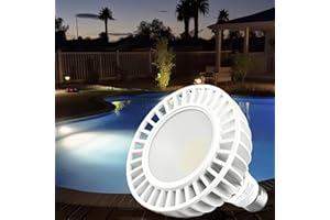 Litezone Pool Light Bulb: PAR38 110V-240V 50W LED Pool Light for Inground Pool, 6500K Daylight White Pool Lighting, E26 E27 Replacement for Pentair Hayward 10 inch Pool Light Fixture
