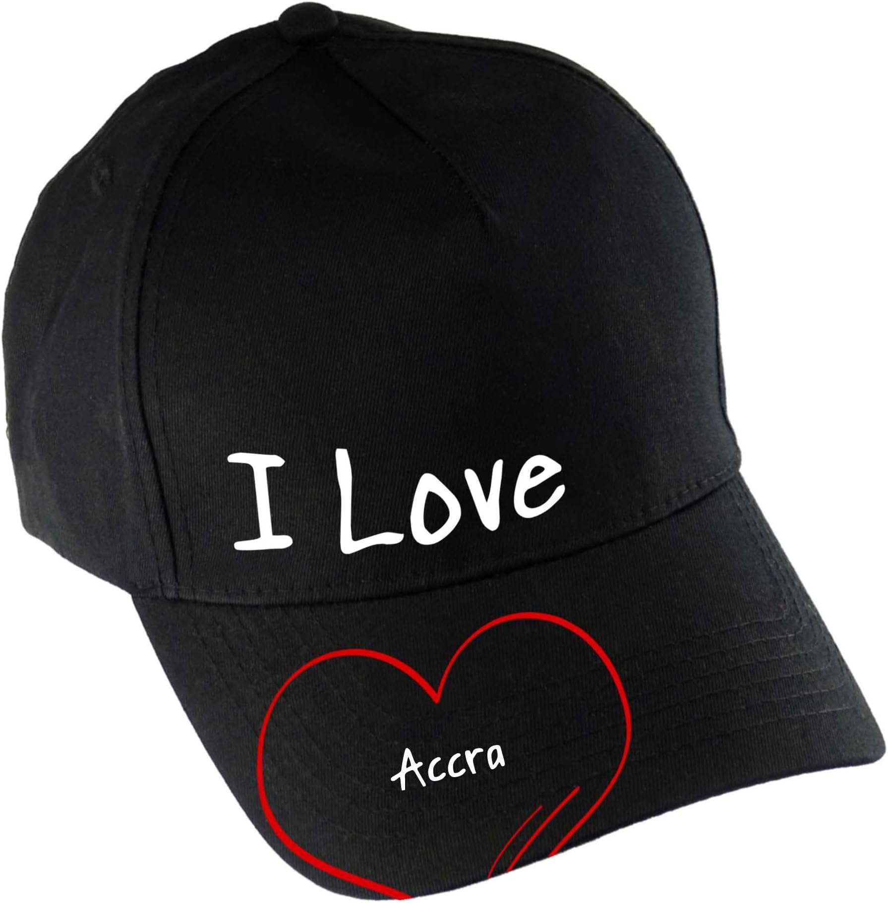 Baseball CAP Modern I Love Accra Black