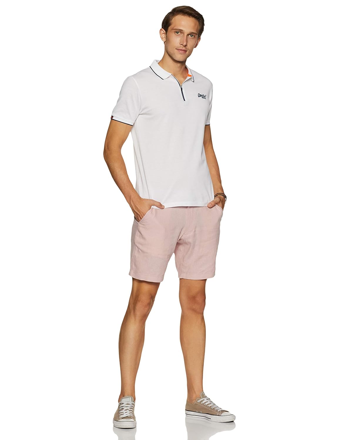 Superdry City Zip Polo Shirt Homme Polos Vetements