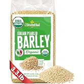 L&rsquo;Oro del Sud - Organic Pearled Barley, 3.3 lb (1.5 kg) | Italian Barley Whole Grain, USDA Certified, Mediterranean Diet Friendly, Product of Italy, (Barley)