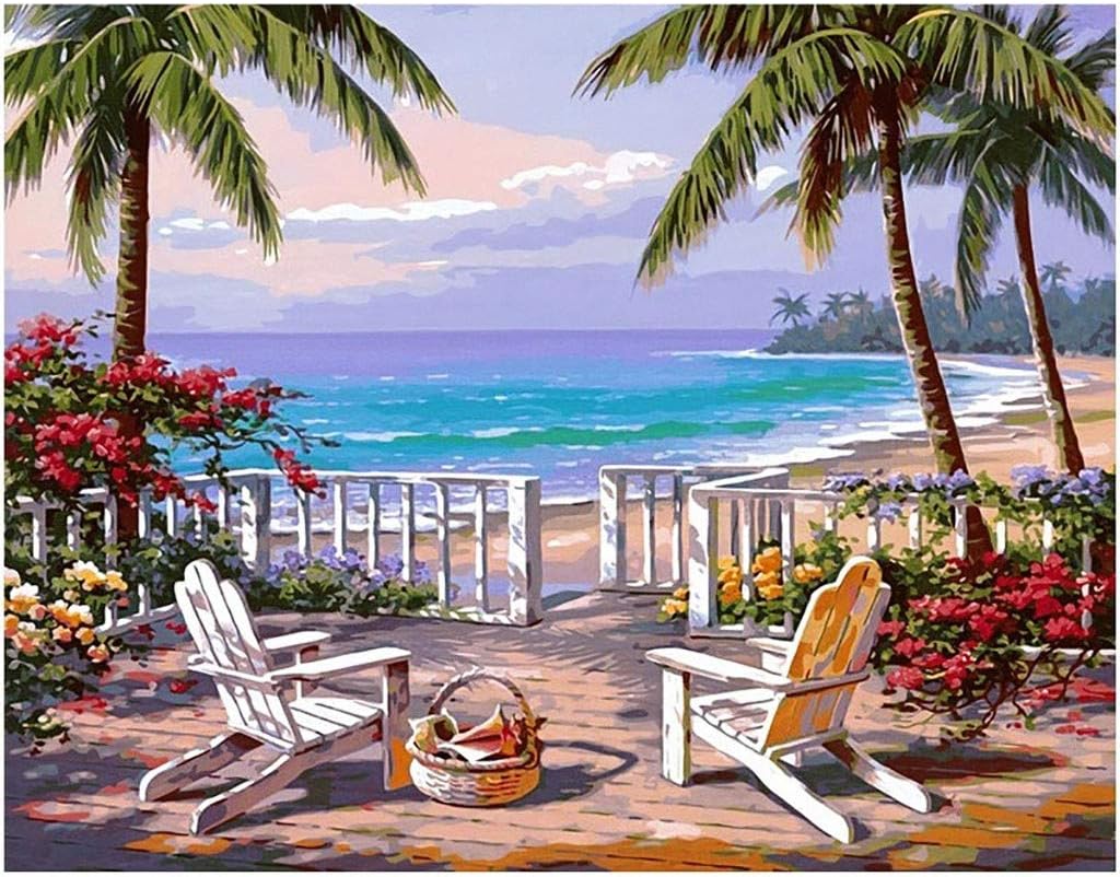 Paint by Number Kits Canvas DIY Oil Painting for Kids, Students, Adults Beginner with Brushes and Acrylic Paints, Diy Home Decors Personalized Birthday Gift Fun Toys
