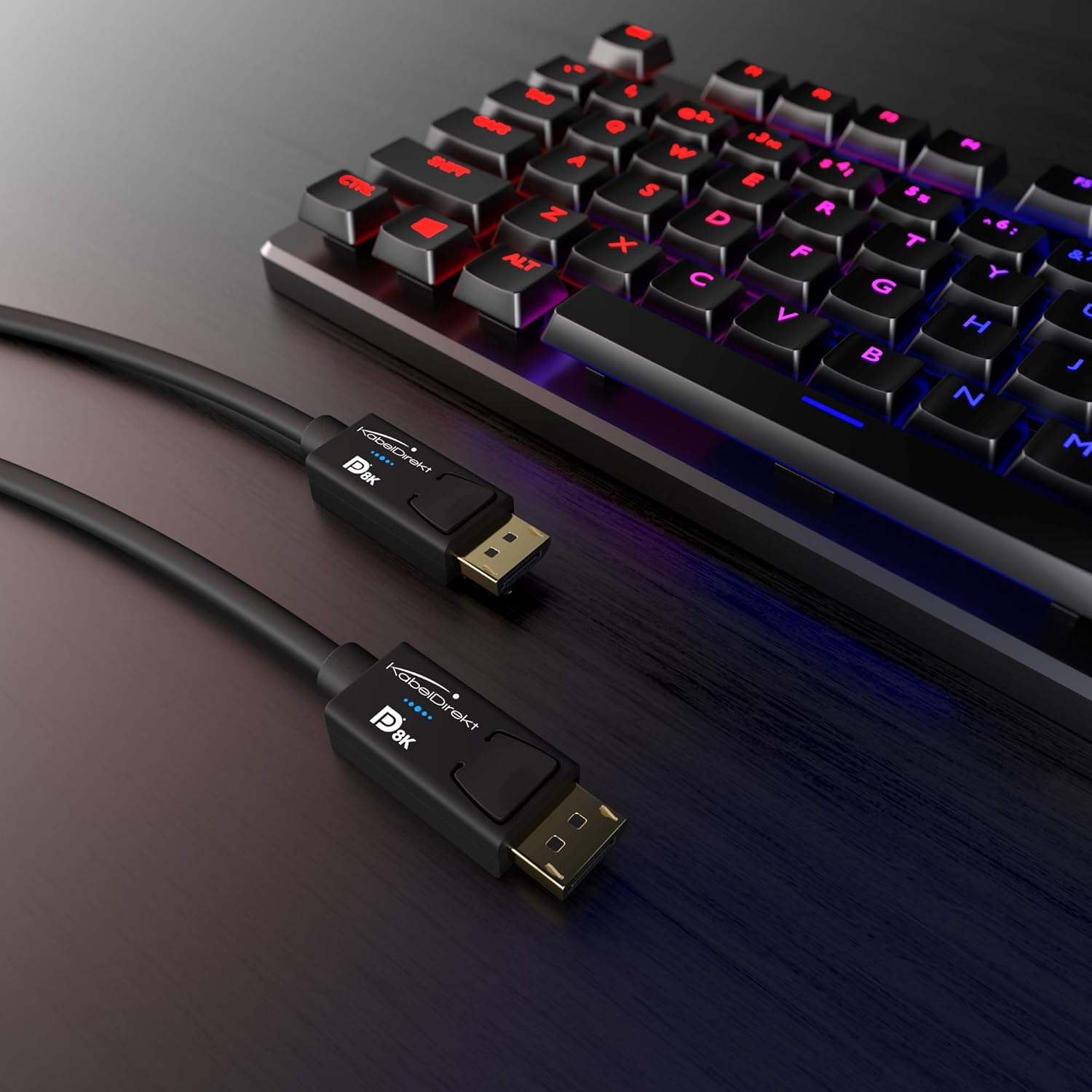 KabelDirekt – 8K DisplayPort Cable Version 1.4 (VESA Certified, Supports 8K 60 Hz, 4K 120 Hz, HBR3, DSC, HDR10, DP8K) – 6 feet: Home Audio & Theater