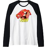 DC Comics The Flash Running Portrait Raglan Baseball Tee