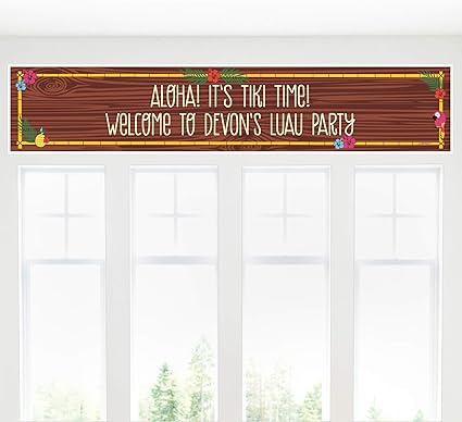 Amazon Com Big Dot Of Happiness Personalized Tiki Luau Custom