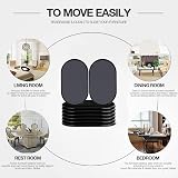 Ezprotekt 8 Pcs Reusable Carpet Furniture Sliders Oval Black 9.5 x 5.75 view 7