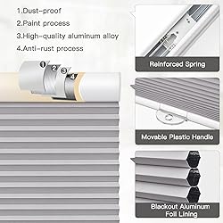 Moonice Cordless Blackout Cellular Shades, Cellular