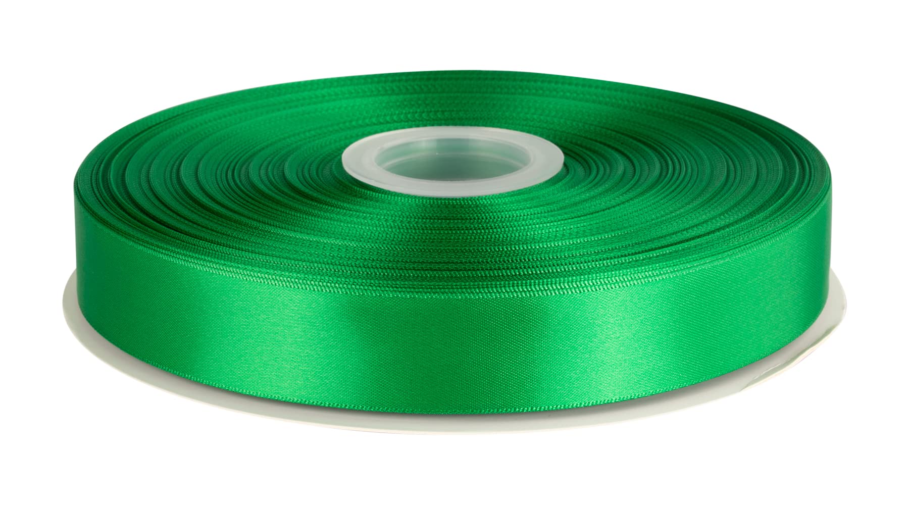 Double Faced Satin Ribbon, 25mm X 91M, Solid Polyester Ribbon for Gift Wrapping, Crafts, Wedding Party Ceremony Decoration, Floral Arrangement, Sewing (Emerald) — image 1
