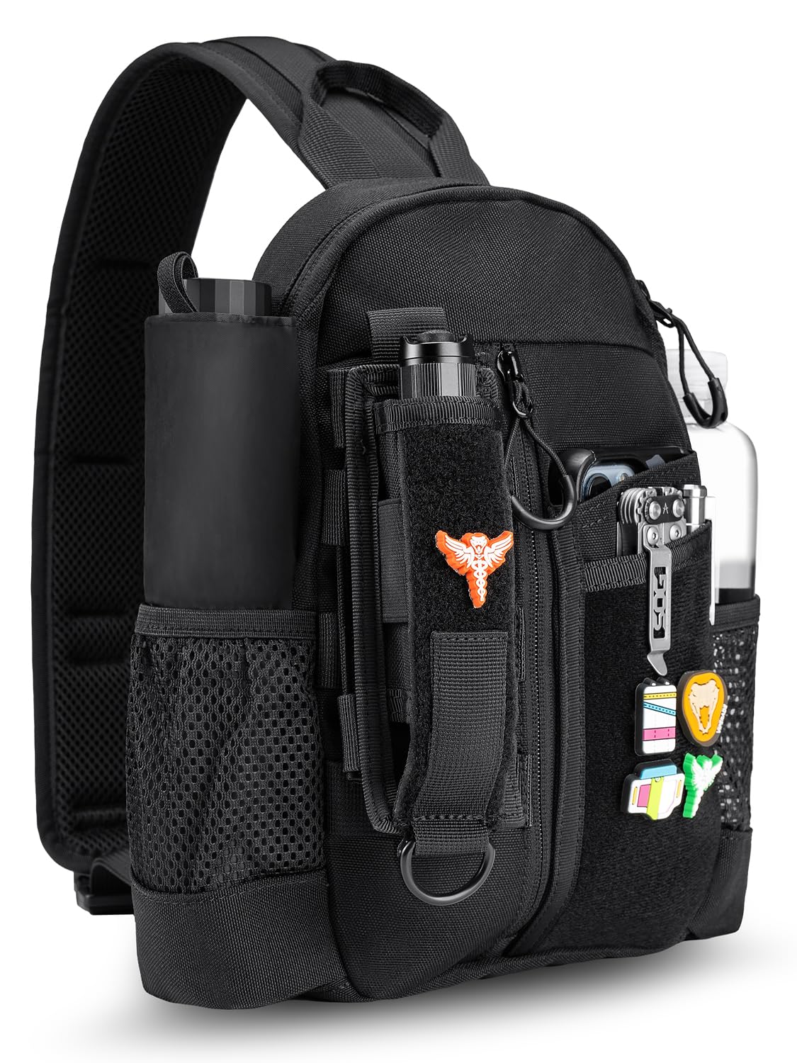 VIPERADE CHS1 EDC Chest Bag Men's Shoulder Bag, Lightweight Small Sling Backpack with Adjustable Shoulder Strap Multipurpose Small Crossbody Bag