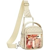 Vorspack Clear Bag for Stadium Events - Crossbody Bag for Women Clear Stadium Bag for Concerts Sports Festivals