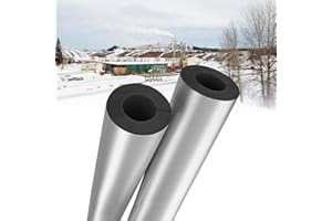 Waterproof Pipe Insulation, Outdoor Antifreeze Pipe Lagging, ID 1/2" 3/4" 1" 1-1/4" 1-1/2" 2" 2-1/2" 3" 4" Insulation Tube Co