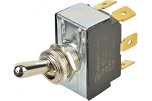 Carling Technologies Toggle Switch, Number of Connections: 6, Switch Function: On/Off/On