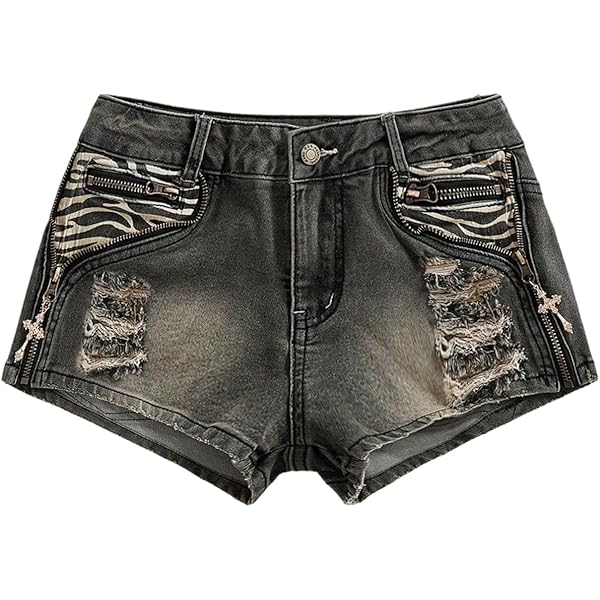 Pantalones cortos de mezclilla de verano para mujer, moda coreana, agujeros rasg