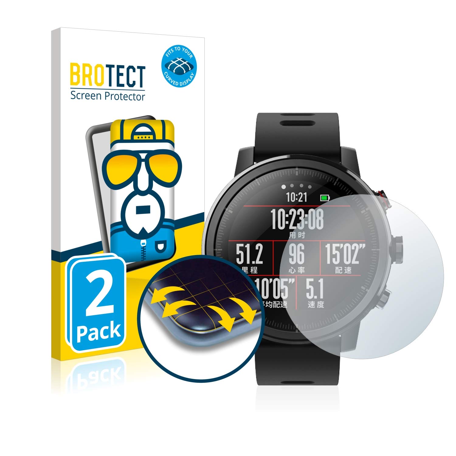 BROTECT Protector Pantalla Completa Compatible con Huami Amazfit ...