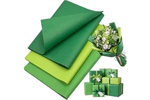 60 Sheets Green Tissue Paper Bulk, Green Tissue Paper Sheets for Gift Bags for Saint Patrick's Day Gift Wrapping Birthday Wed