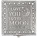 Cottage Garden I Love You to the Moon Silver Tone Metal Jewelry Keepsake Box