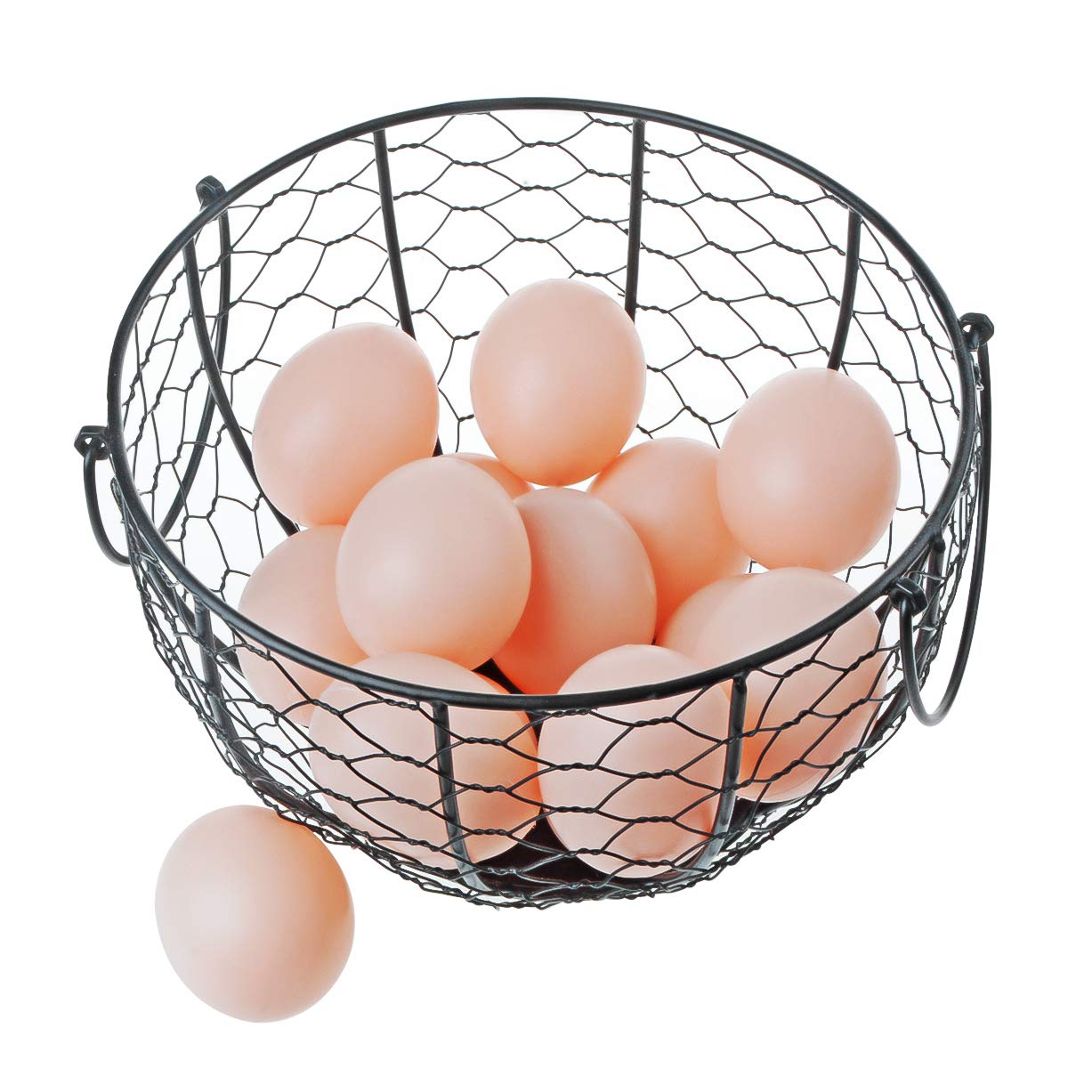 Kitchen Storage Metal Wire Egg Basket Farm Chicken Cover Egg Holder/Organizer Case/Container