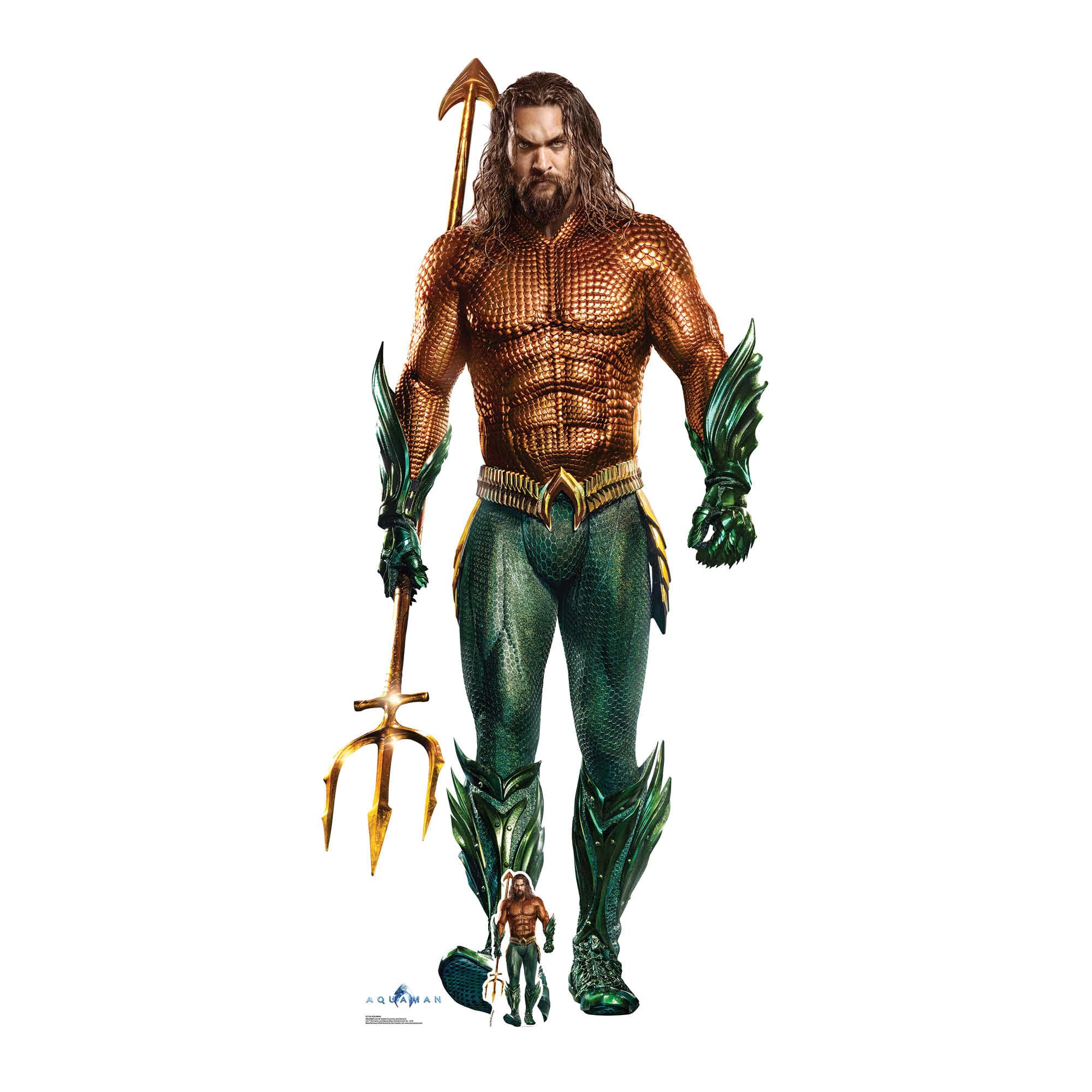 Star Cutouts SC1397 Aquaman Jason Momoa Cardboard Cutout – Superhero Display for Fans, Parties & Themed Events