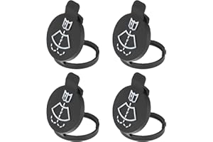 ACROPIX Windshield Washer Fluid Reservoir Bottle Tank Cap Fit for Chevy Malibu Sonic Corvette - Pack of 4 Black