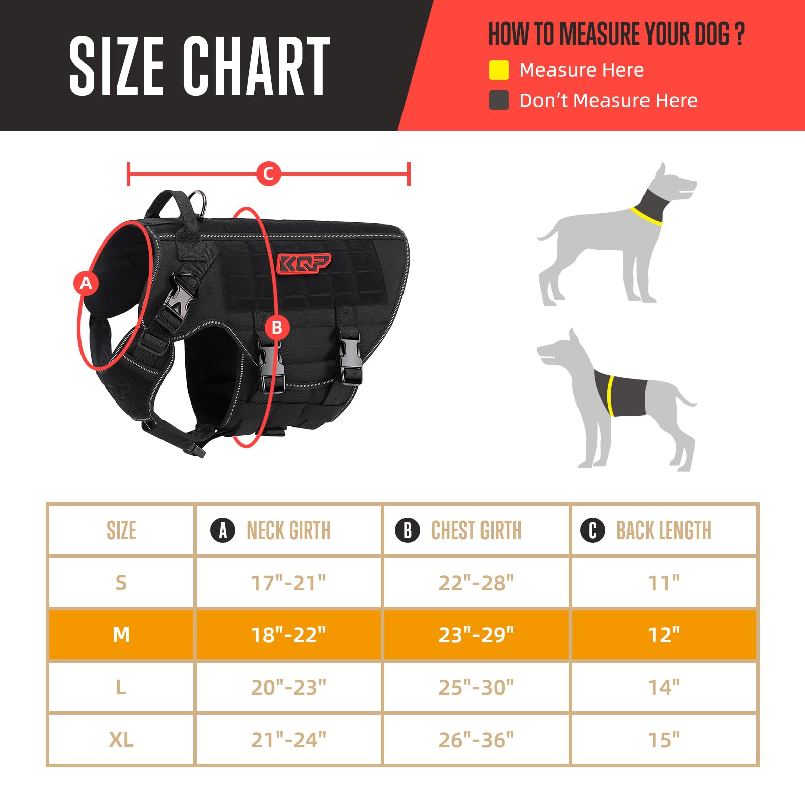 Tactical Dog Harness, No Pull Dog Harness, Military Dog Vest with Adjustable Metal Clips, Reflective Dog Harness for Large Medium Small Dogs, Service Dog Walking Training