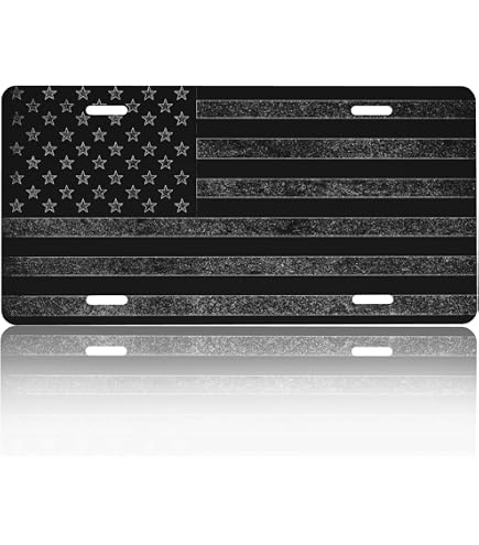 Targa Americana Personalizzata Con Bandiera USA – Alluminio Nero Inciso – 12x6 Pollici - Foto 2