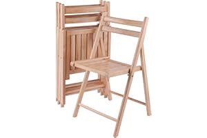 Winsome Robin Folding Chair Set, No assembly, Natural, Set of 4