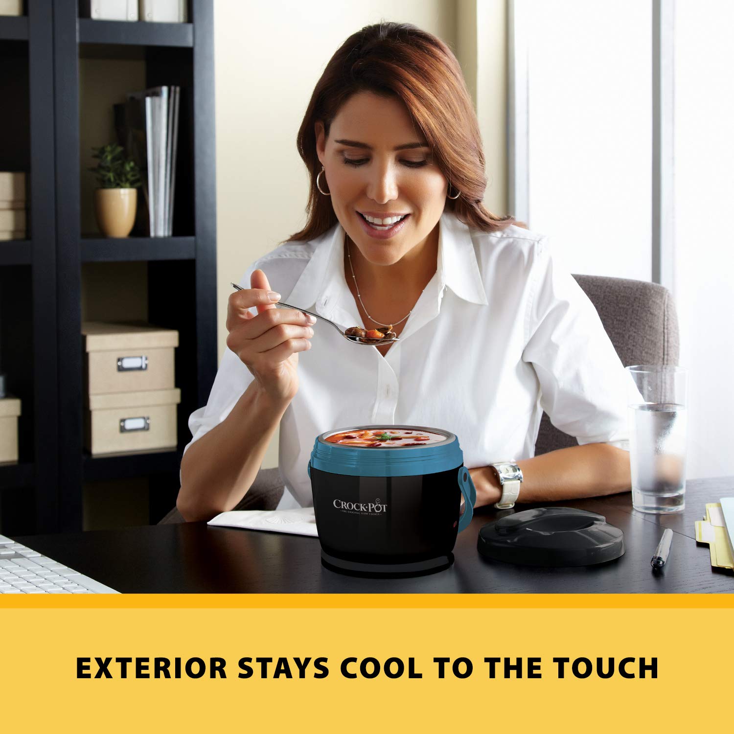 Crock-Pot Crock-Pot 20oz Lunch Clock Food Warmer, Black/Blue, 1 Black/Blue