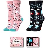 HAPPYPOP Dental Assistant Gifts for Women - Dental Gifts, Nurses Gift, Nursing Teeth Socks