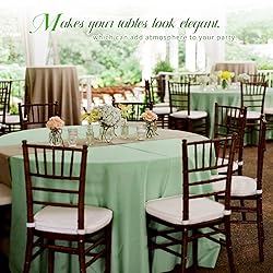 10 Pack Sage Green Round Tablecloths - 120