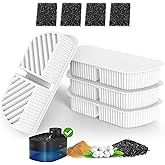 Cat Water Fountain Filters for 84oz/2.5L Battery Operated Petilog Pet Water Dispenser Fountain (4 Filters& 4Sponges) (4)