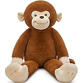 Tezituor 3.2lb Monkey Stuffed Animal Plush Toy, 39.5in Giant Long-Legged Monkey Plushies, Huggable Pillow Birthday Gifts Home Decor for Kids & Adults