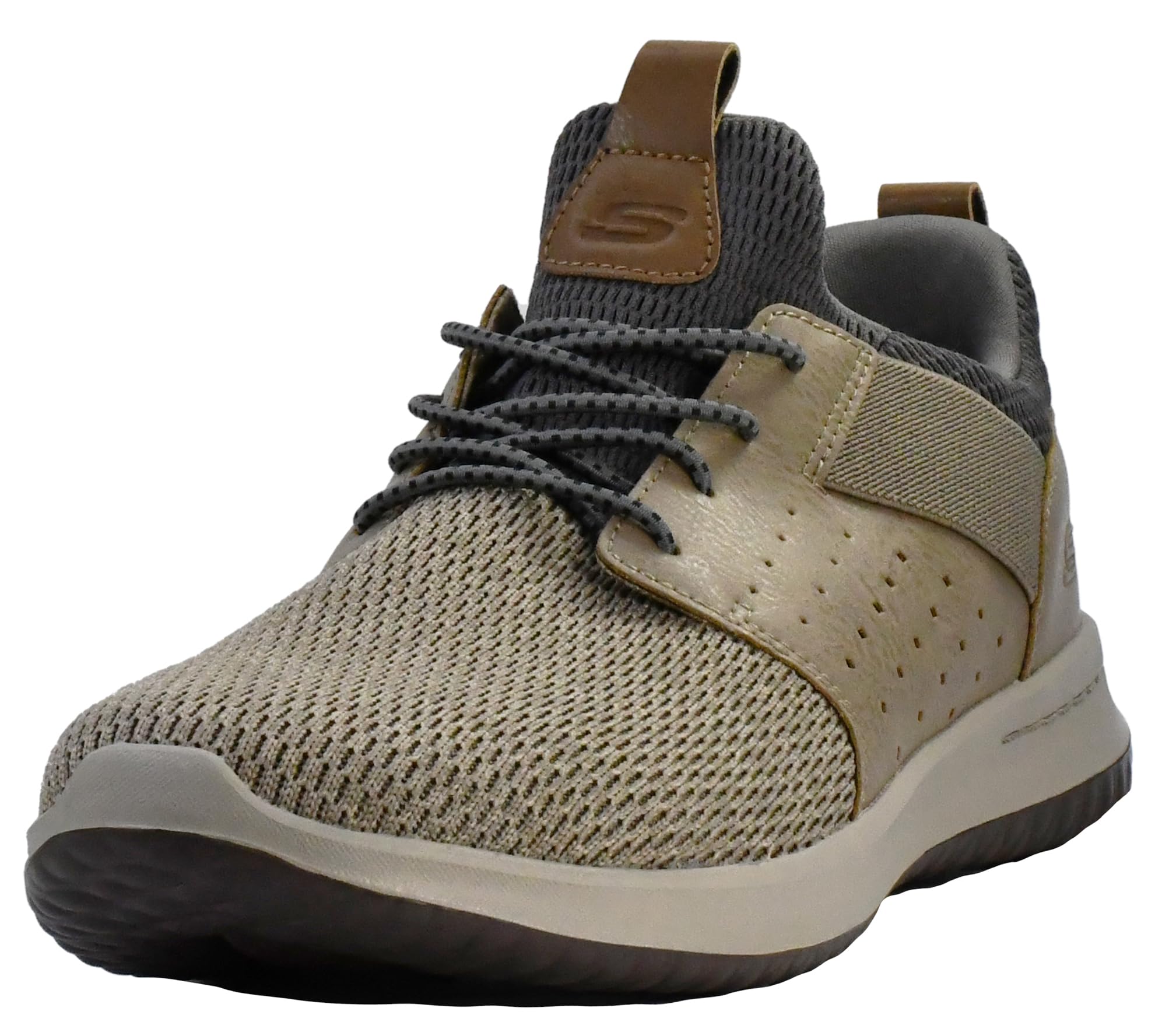 SKECHERS Men's Classic Fit-Delson-Camden Sneaker, Taupe, 10.5 Wide US Image SKECHERS Men's Classic Fit-Delson-Camden Sneaker, Taupe, 10.5 Wide US Image