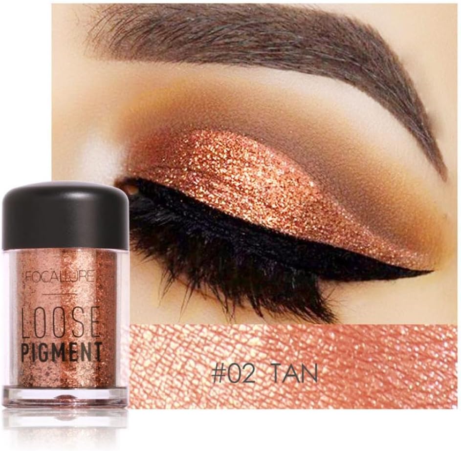 Lookatool Focallure 12 Colors Eye Shadow Makeup Pearl Metallic Eyeshadow Palette (B)